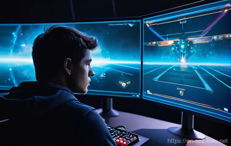 스타크래프트2 리플레이 분석 - A focused young adult gamer, dressed in a comfortable, modern hoodie and jeans, sits at a high-tech ... 스타크래프트2 리플레이 분석 - A focused young adult gamer, dressed in a comfortable, modern hoodie and jeans, sits at a high-tech ...